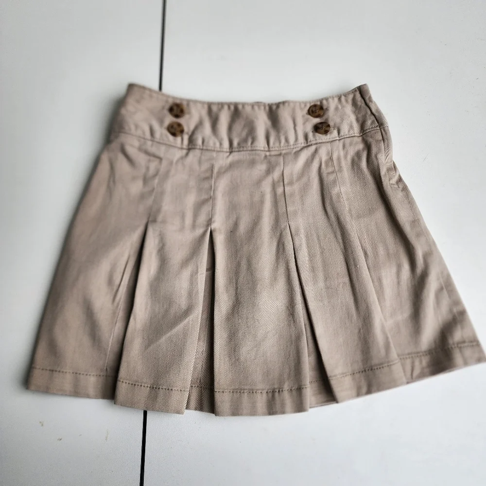Lot Of 2 Old Navy Girls Stretch Adjastable Uniform Skort Khaki School Skirt Sz S